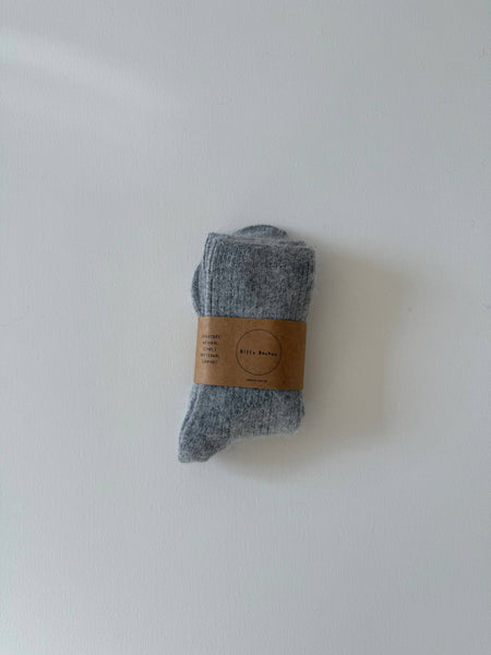 ANGORA WOOL SOCKS - neutral: Dark gray