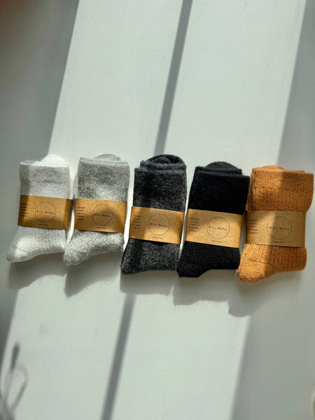 ANGORA WOOL SOCKS - neutral: Dark gray