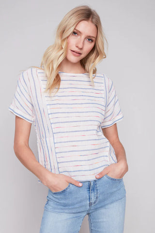 STRIPE TOP WITH POCKETS