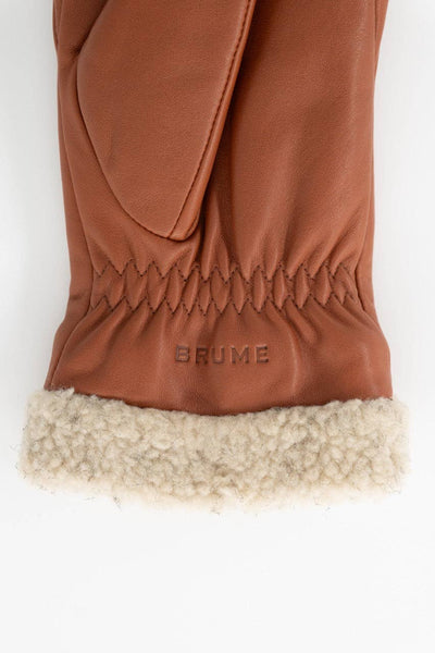 CONTRECOEUR LEATHER MITTENS - Camel