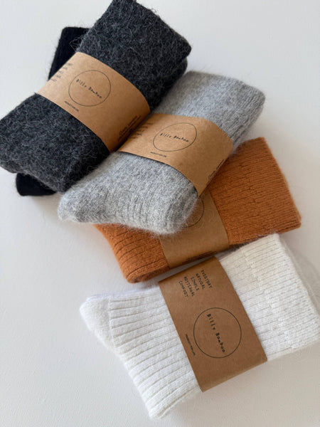 ANGORA WOOL SOCKS - neutral: Dark gray