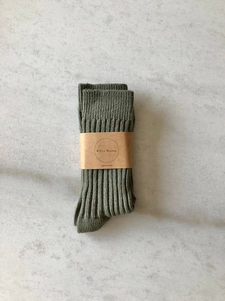 RIBBED COTTON HIGH SOCKS - neutral: White / Restock ( December 6th )