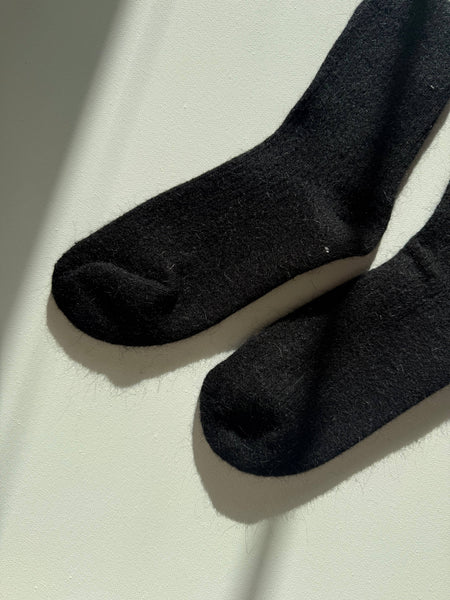 ANGORA WOOL SOCKS - neutral: Light gray