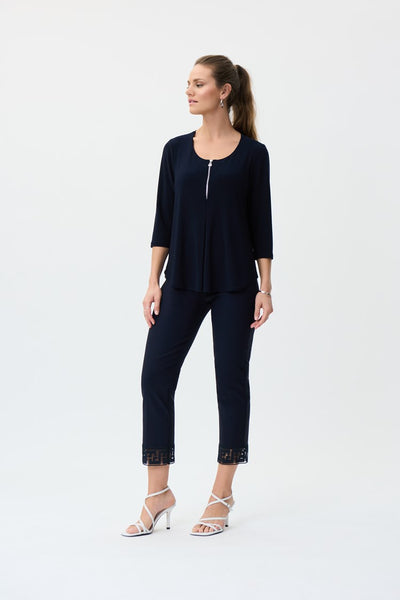 Zipped Neckline Top