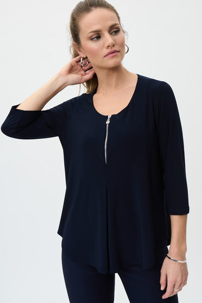 Zipped Neckline Top