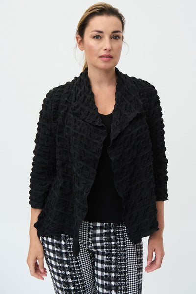 Crinkled Shawl Collar Cover-Up