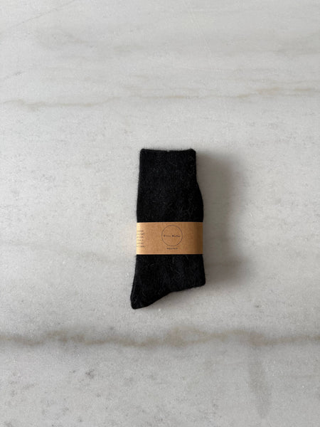 FLUFFY ANGORA SOCKS : Orange shell