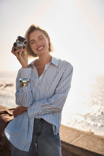 Paige Striped Button-Up