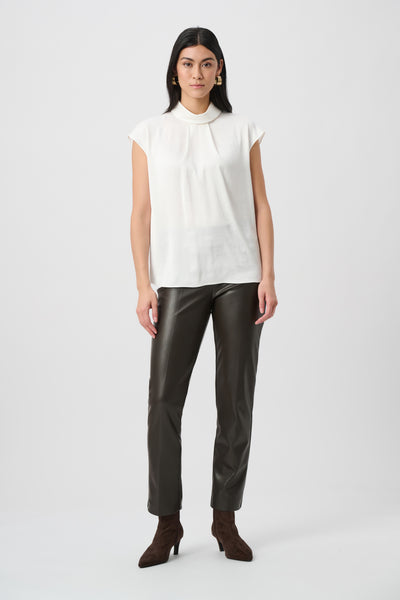 Satin Turtleneck Top