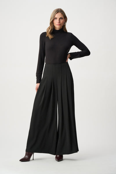 Tess Woven Twill Wide-Leg Pants