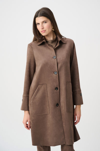 Scuba Suede Straight Coat