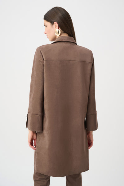 Scuba Suede Straight Coat