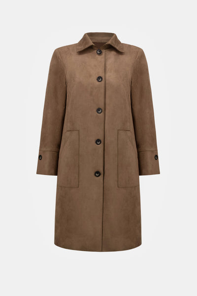 Scuba Suede Straight Coat