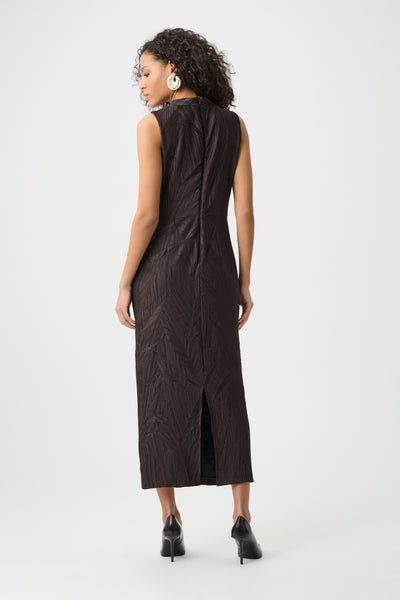 Sharla Pleated Satin Sleeveless Midi Dress