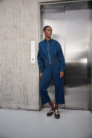 Heather Pull On Denim Pant