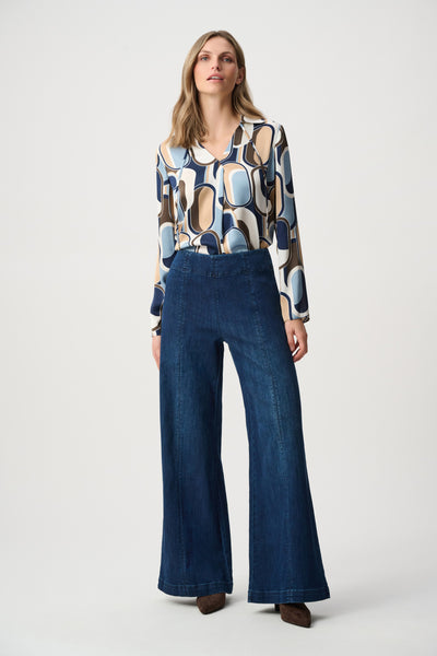 Featherweave Denim Palazzo