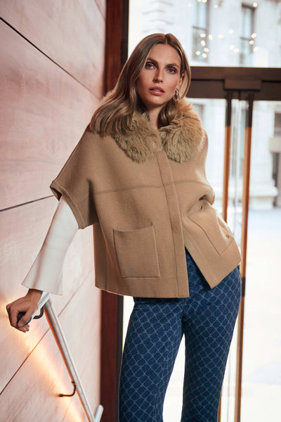 Rinna Jacket With Detachable Fur Collar