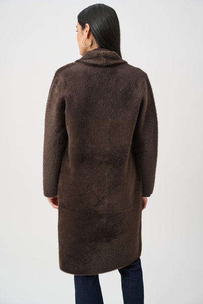 Diane Knit Coat With Detachable Faux Fur Collar
