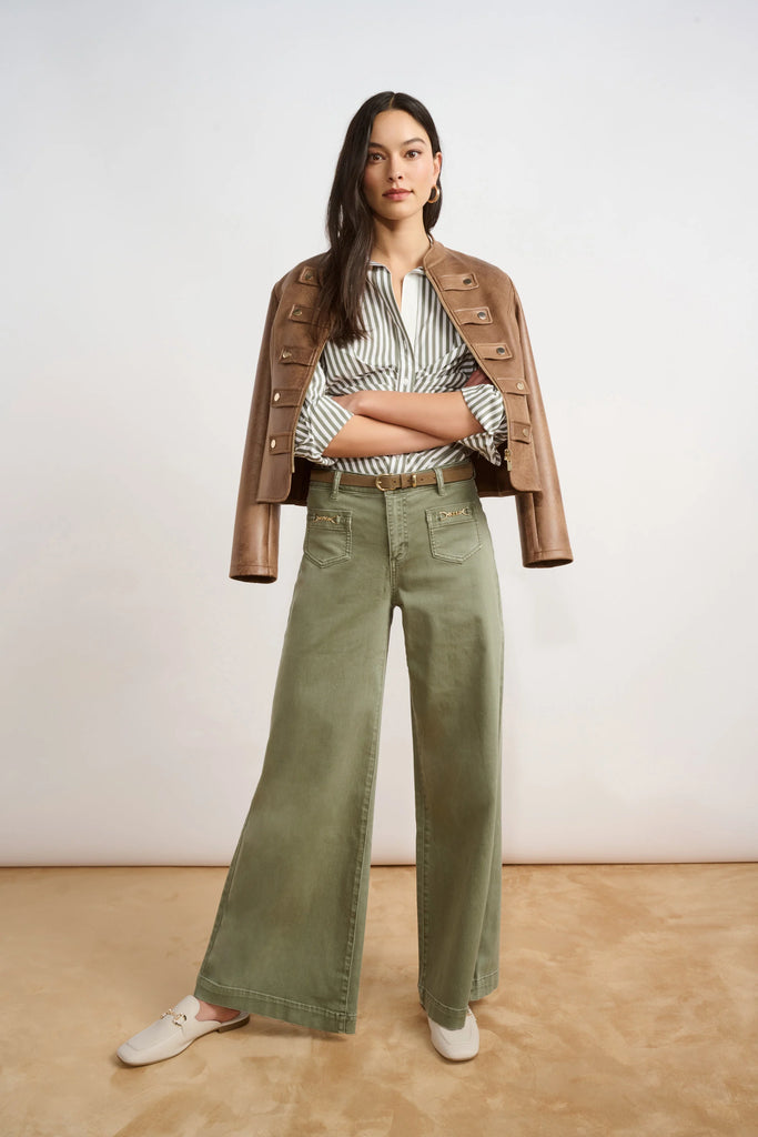 Featherweave Denim Palazzo Jeans