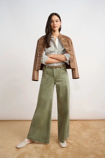 Featherweave Denim Palazzo Jeans