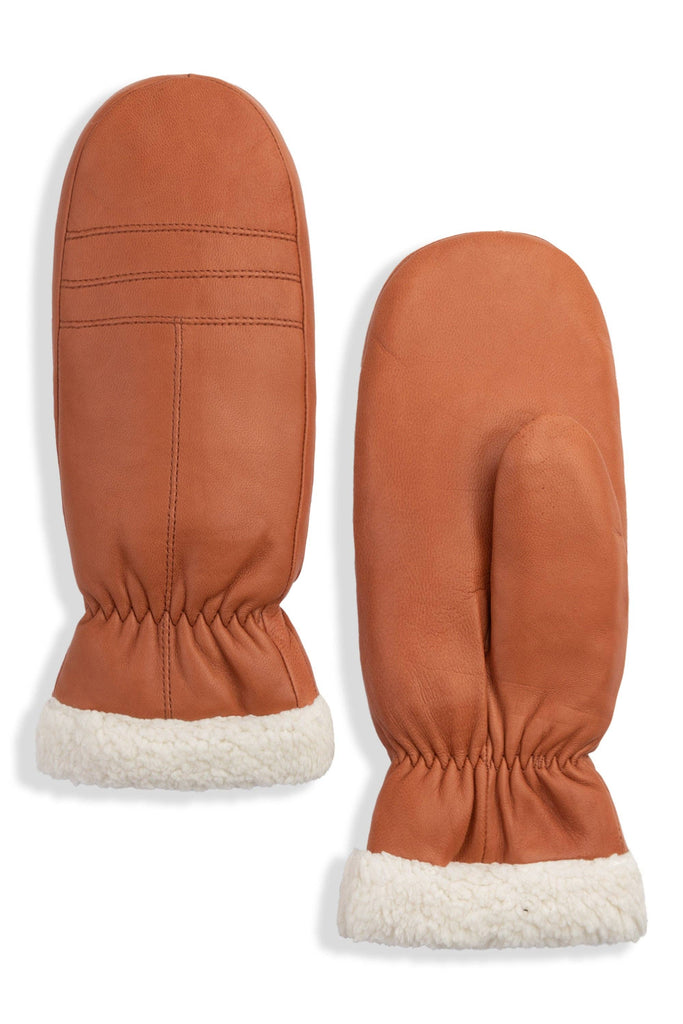 COLWOOD LEATHER MITTENS - Camel