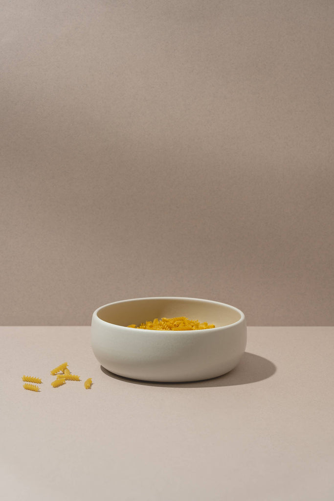 Handmade Stoneware Appetizer Bowl | Coupelle Ewa 34 Oz: Matte White