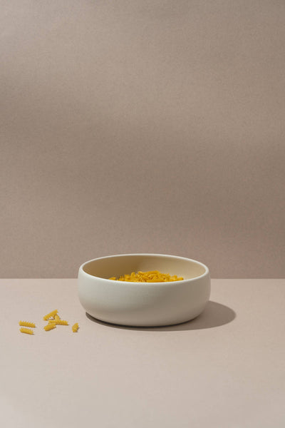 Handmade Stoneware Appetizer Bowl | Coupelle Ewa 34 Oz: Matte White
