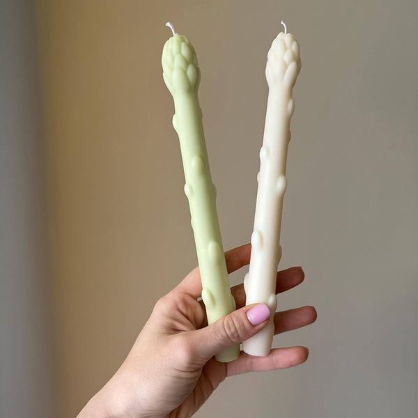 Asparagus Taper Candle: Mint