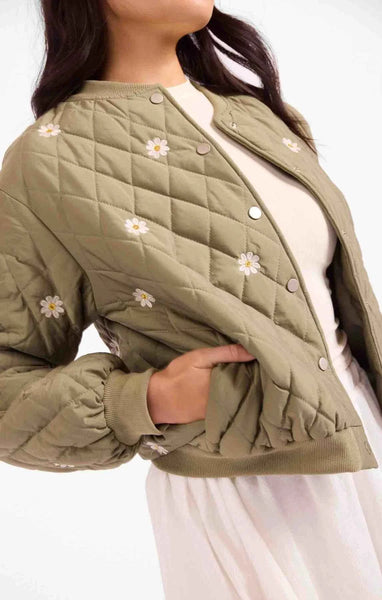 Painted Wish Quilted Embroidered Jacket
