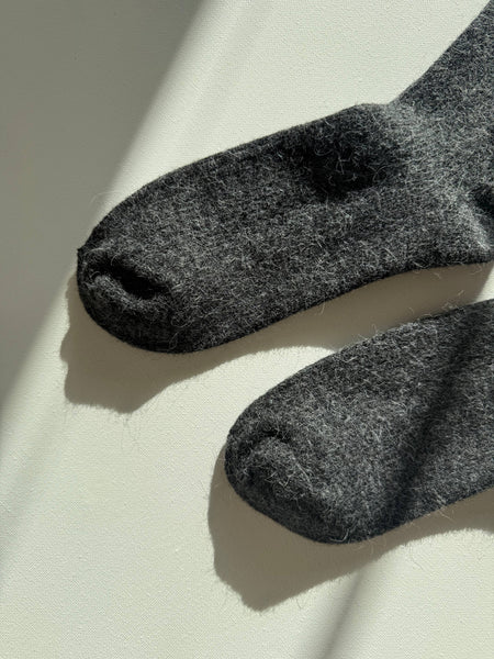 ANGORA WOOL SOCKS - neutral: White