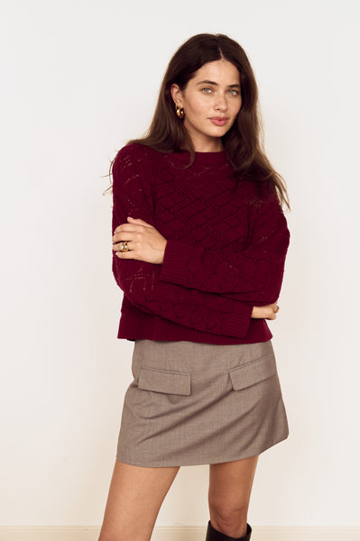SLOANE POINTELLE SWEATER