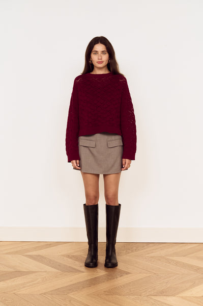 SLOANE POINTELLE SWEATER