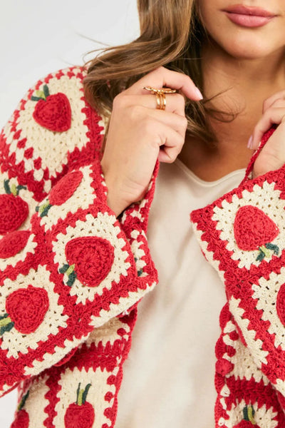 Berrylicious Crochet Cardi