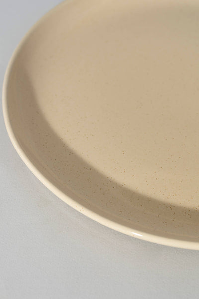 Handmade Stoneware Flat Side Plate | Edan 5.9": Matte Black/Shiny White