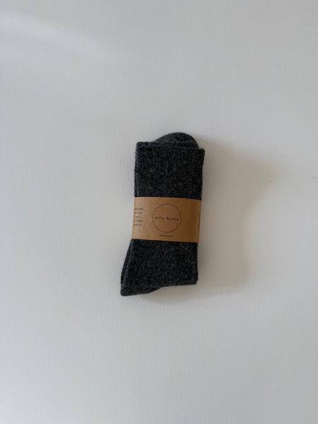ANGORA WOOL SOCKS - neutral: White