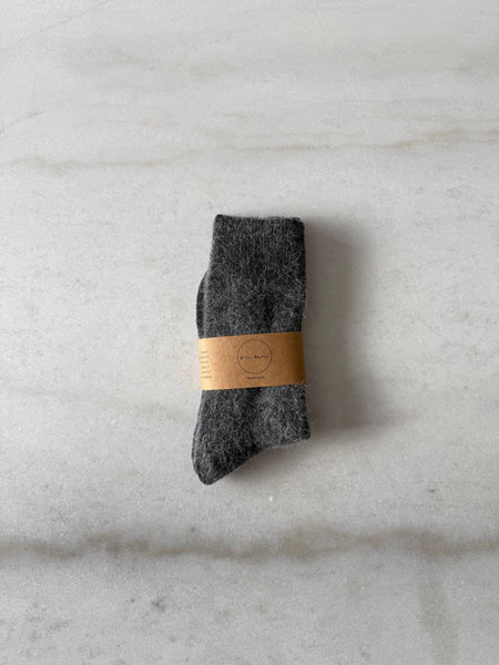 FLUFFY ANGORA SOCKS : Pink tourmaline