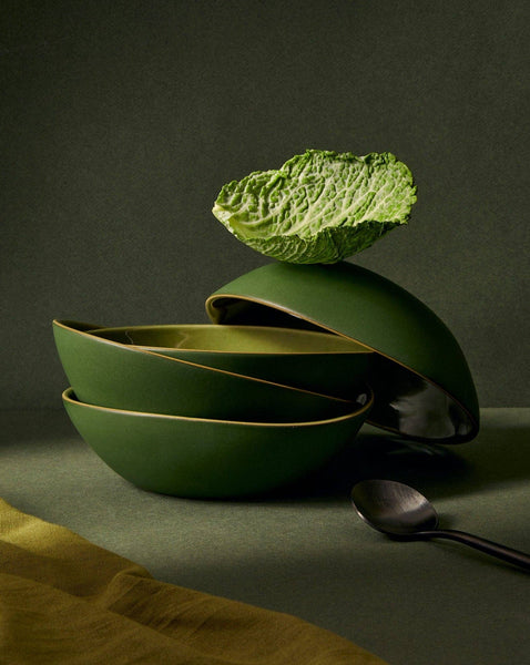 Family Feast Dinnerware Set: Matte Black
