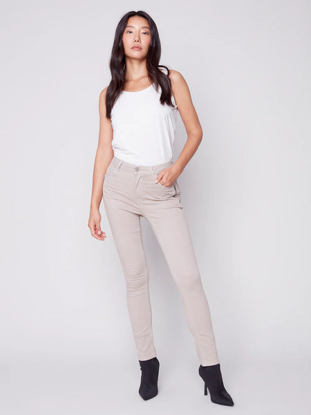 TWILL PANT WITH ZIPPER DETAIL