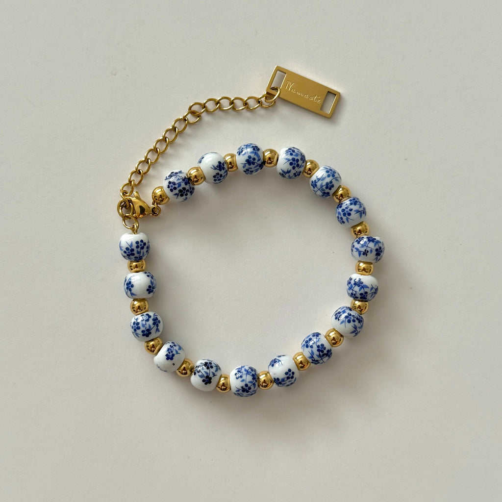Lujain Beaded Bracelet- Blue