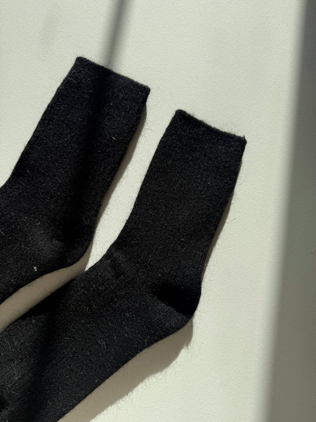 ANGORA WOOL SOCKS - neutral: Dark gray