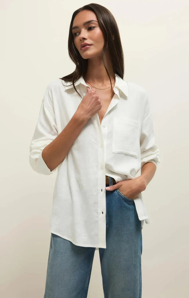 Alfie Linen Button Up