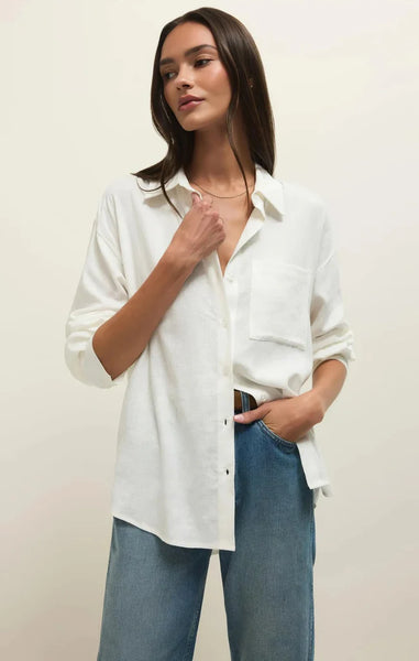 Alfie Linen Button Up
