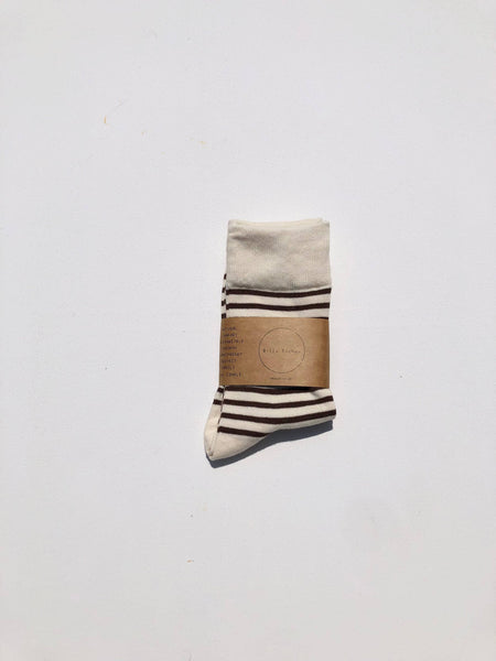 COLOR STRIPE SOCKS: Burgundy