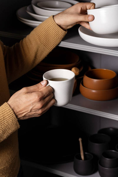 Handcrafted Stoneware Coffee & Tea Mug | Osun 10 oz: Matte Black