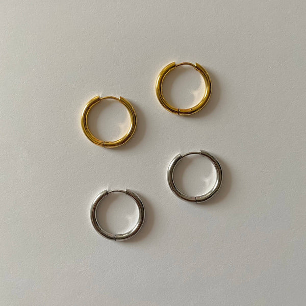 Minimal Hoops 2.0-19mm: Silver