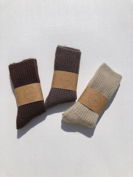 ALPACA CABIN SOCKS: Butter