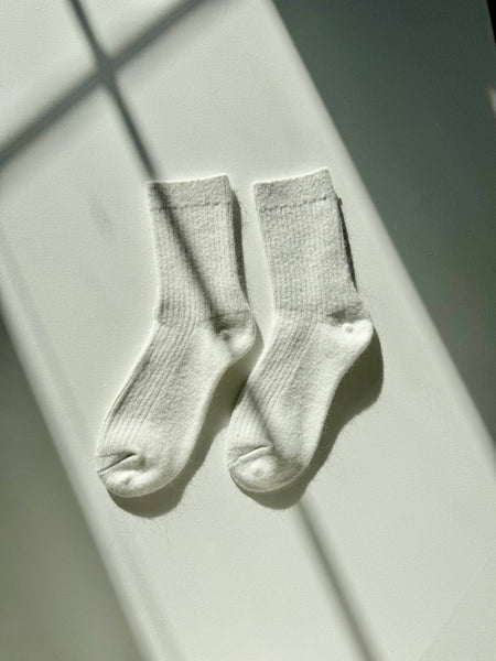 ANGORA WOOL SOCKS - neutral: Dark gray