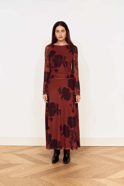 Imani Mesh Midi Dress