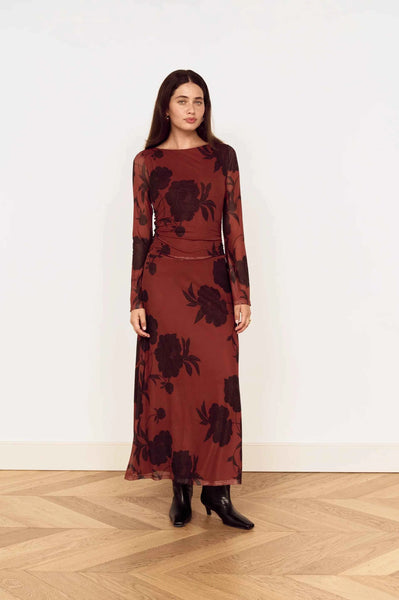 Imani Mesh Midi Dress