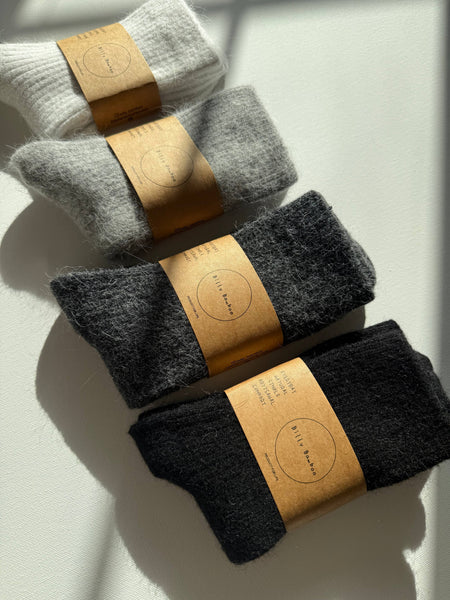 ANGORA WOOL SOCKS - neutral: Dark gray